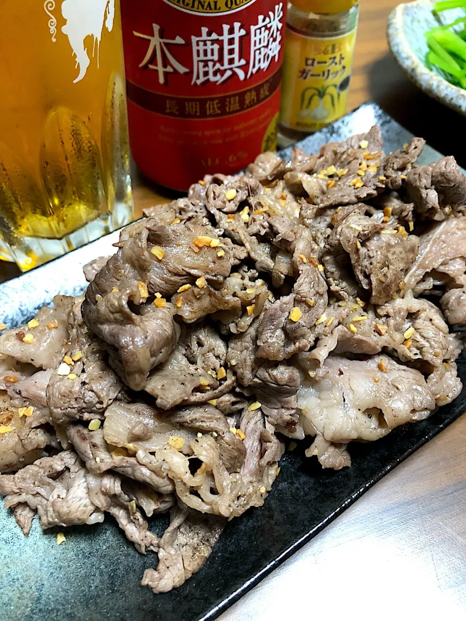 薄切り上州牛の塩コショウ炒め🍻|ラックさん