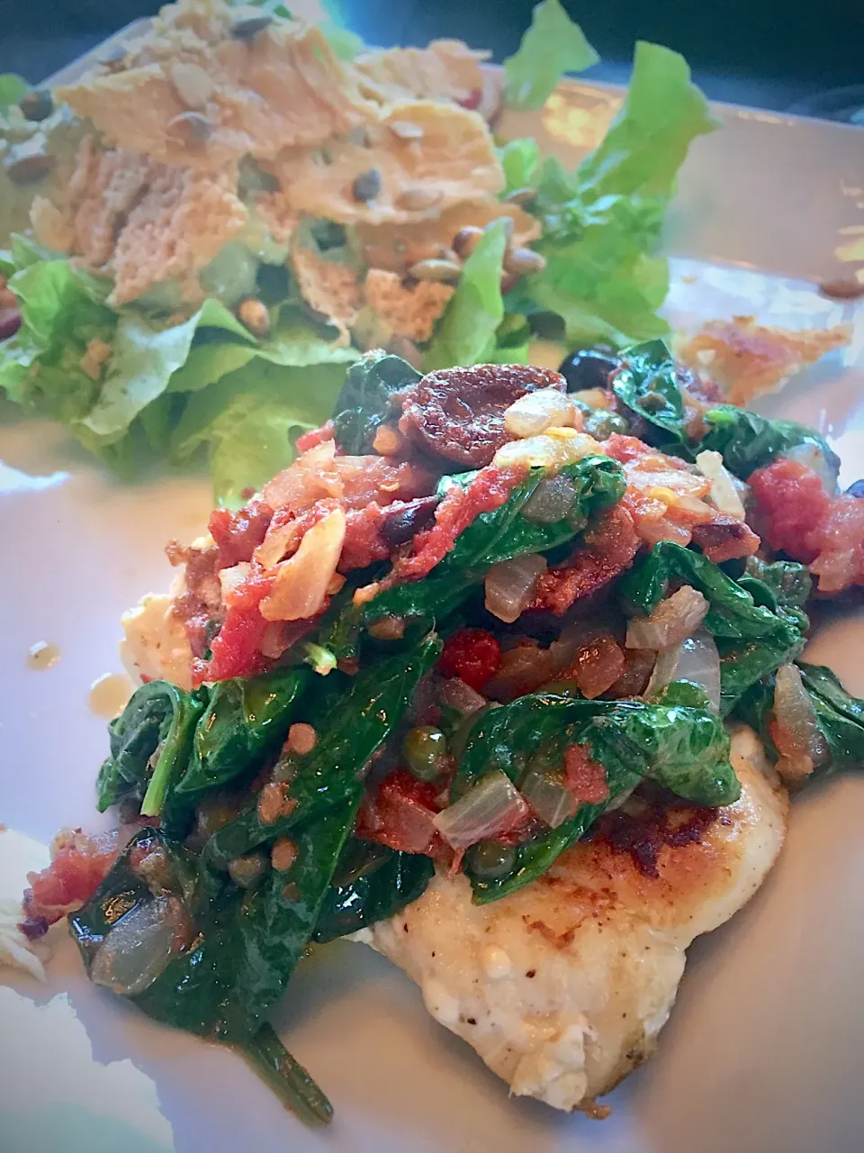 Snapper with Spinach, Kalmata Olives and Tomatoes|K Goodnessさん