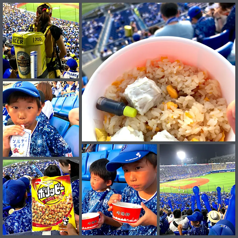 Snapdishの料理写真:孫ちゃん連れてベイスターズ野球観戦⚾️
崎陽軒のシウマイ炒飯弁当🍱|シュトママさん