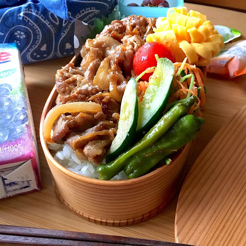 Snapdishの料理写真:豚肉のマヨ生姜焼き弁当|てんさん