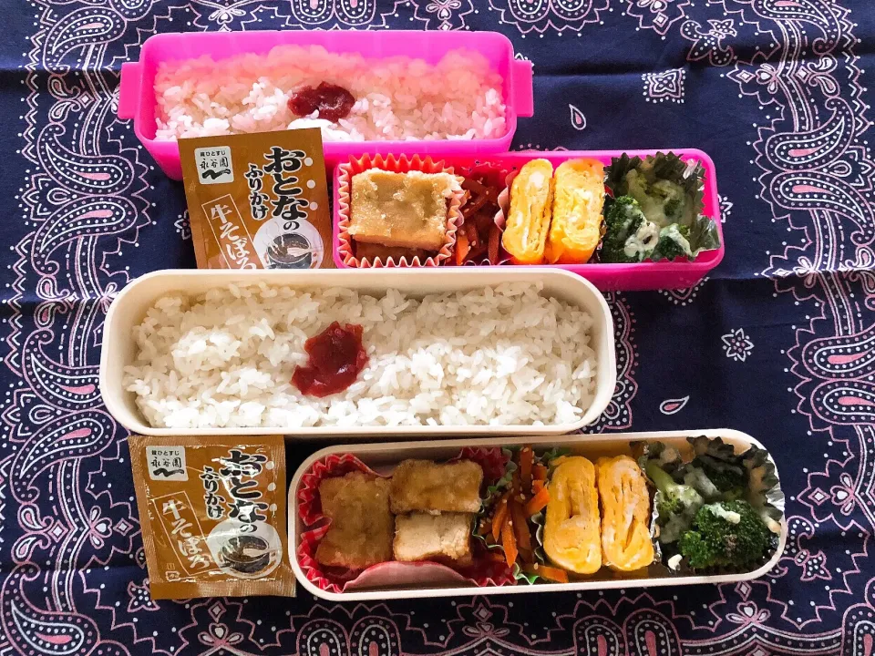 Snapdishの料理写真:2018/07/19(木) 夫弁当&娘弁当🎵|kiyominさん