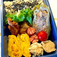 高1息子お弁当 #ピーマンの肉詰め  #卵焼き  #しゅうまい  #ウインナー#作り置き|mkさん