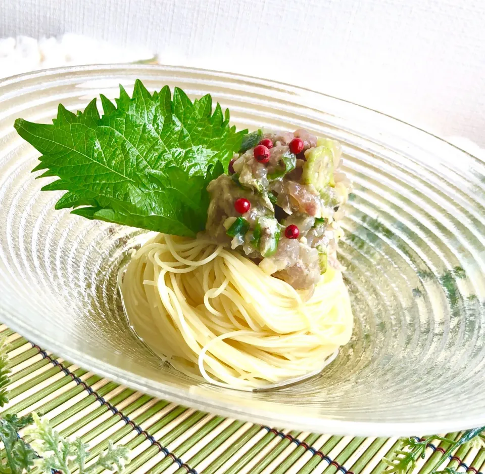 鯵の冷製パスタ|富士子🍒🐰🍓さん