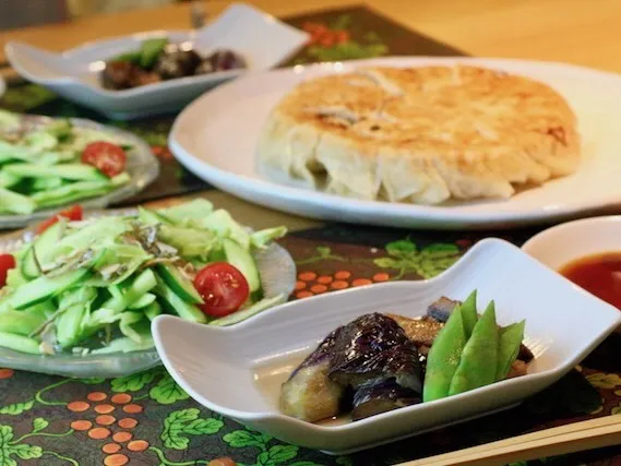 茄子の煮物、餃子|papinさん