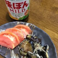 Snapdishの料理写真:茄子ジャコぽん酢炒め|美紀さん