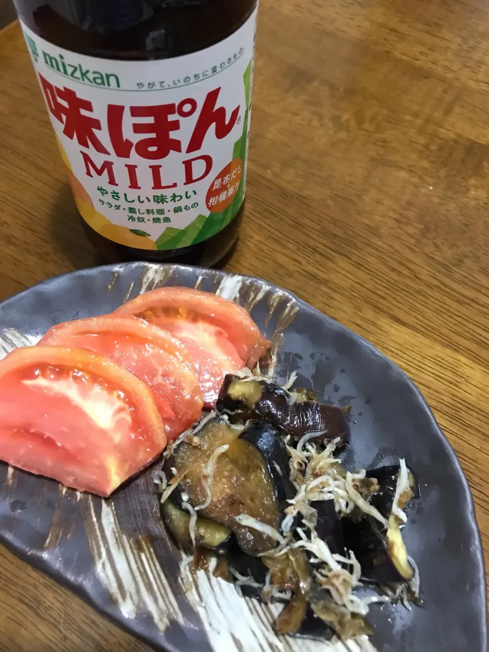 Snapdishの料理写真:茄子ジャコぽん酢炒め|美紀さん