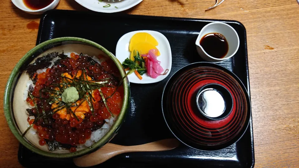 ウニイクラ丼|ひでさん