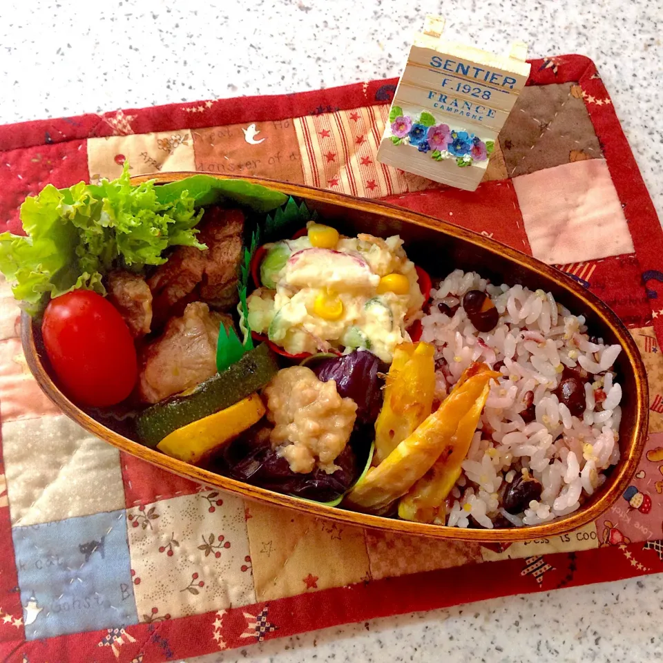 今日のお弁当😊 #地味弁  #わっぱ弁当  #夫弁当|naonaomimichanさん