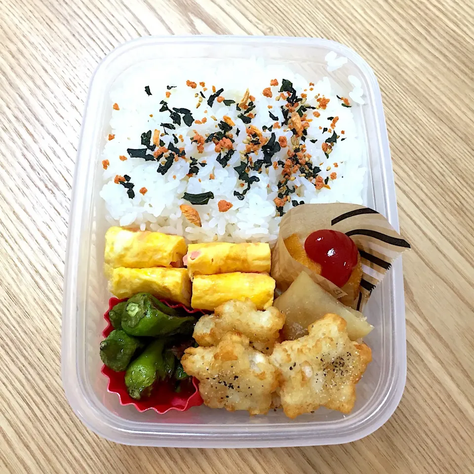 月曜日の旦那さんのお弁当☺︎ #お弁当記録 #実家の家庭菜園の万願寺とうがらし|むさけんさん