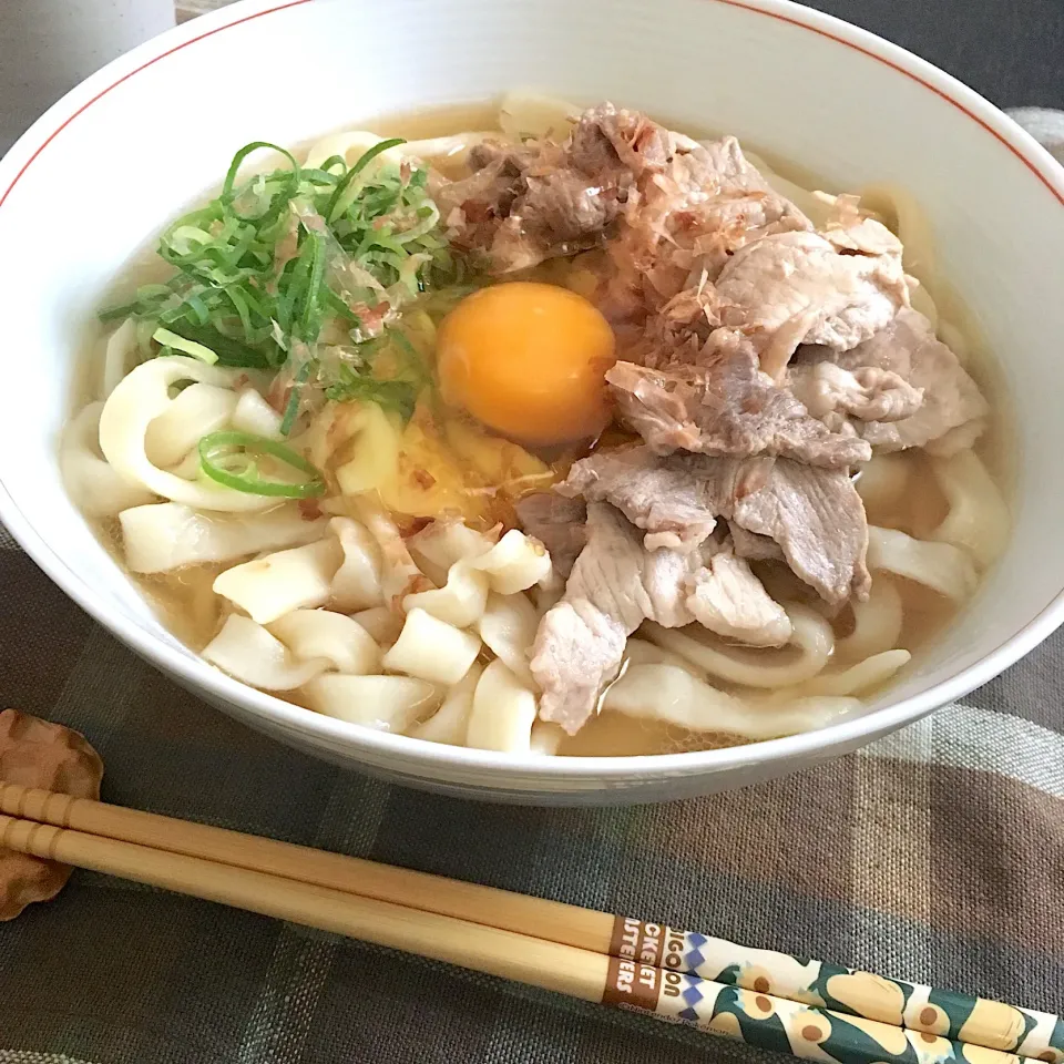 Snapdishの料理写真:手打ち肉うどん|かぴこさん