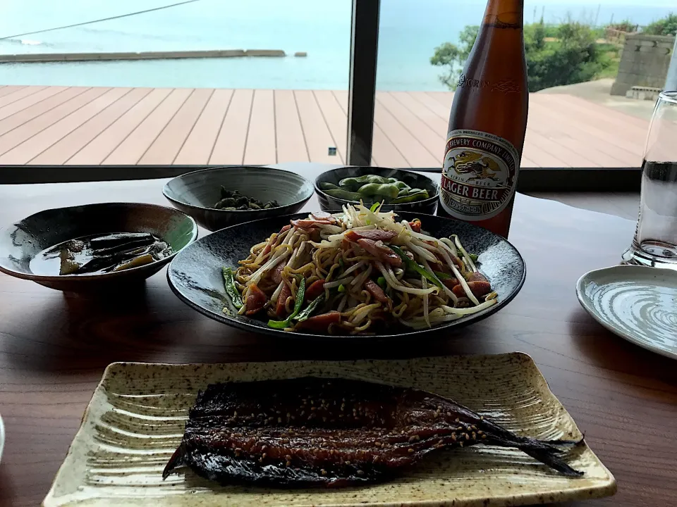 2018.7.23 海を正面にランチ🍻🍻🍻|ゆみずさん