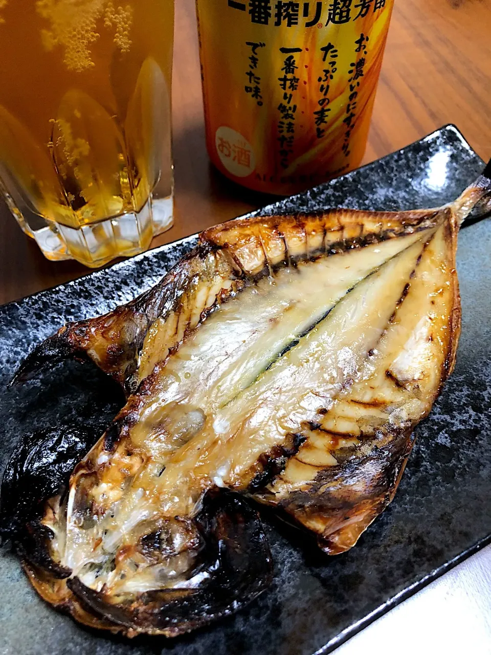 Snapdishの料理写真:鯵の干物🍺|ラックさん