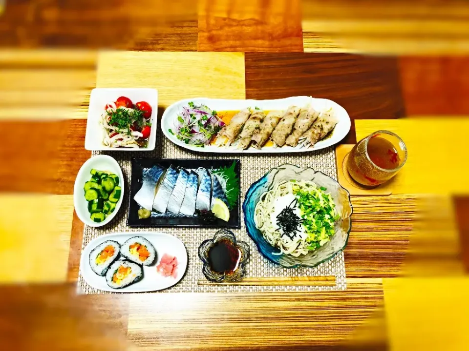 Snapdishの料理写真:炒めてはないけど早速味ぽん！！ #味ぽんで「さっぱり炒め」！  #ミツカンさんありがとう  #味ぽん  #プレゼントキャンペーン  #蕎麦  #さっぱり  #野菜たっぷり  #暑い日  #夜ご飯|ぼんぼんさん