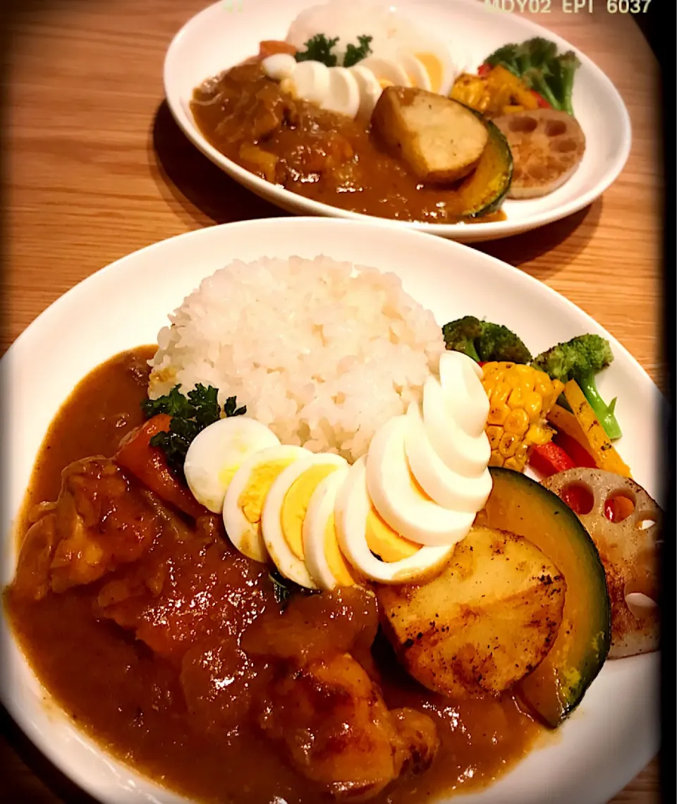 チキンカレー。Curry and rice|toyamadaさん