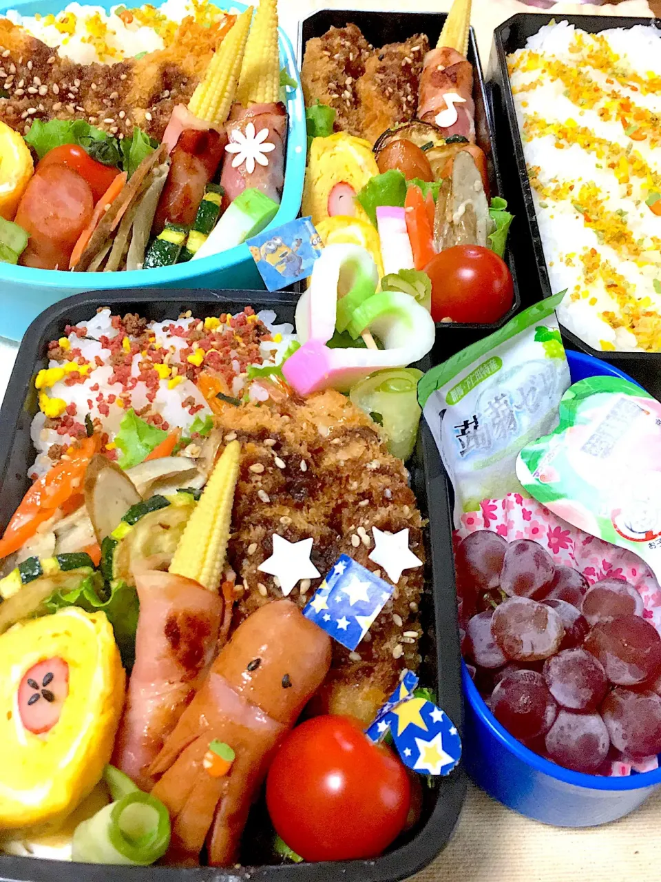 Snapdishの料理写真:#夏休み学童弁当 
#夏休み  
#海老フライ弁当 
#ヤングコーンのベーコン巻き
#ズッキーニ 
#ごぼうサラダ  
 

#カニカマ入り卵焼き 
#ミニトマト|tomokoさん