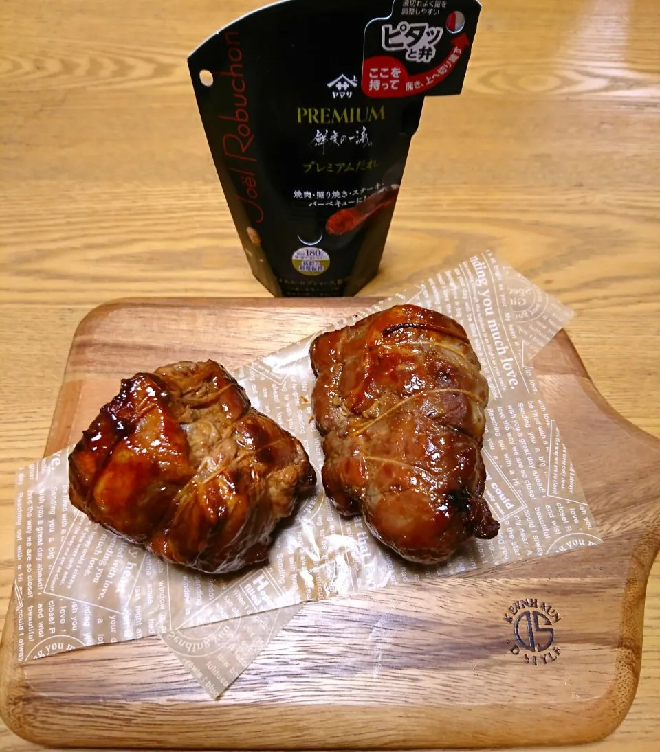 『sakurakoさんの漬け込んで焼くだけで本格焼豚(＾ω＾)～焼きあがり～ヤマサ醤油 プレミアムだれで』|seri-chanさん