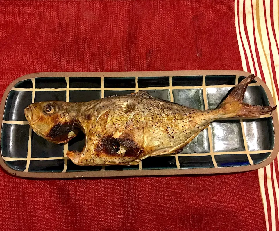 夫の釣果 カンパチの塩焼き|☆アスカ☆さん
