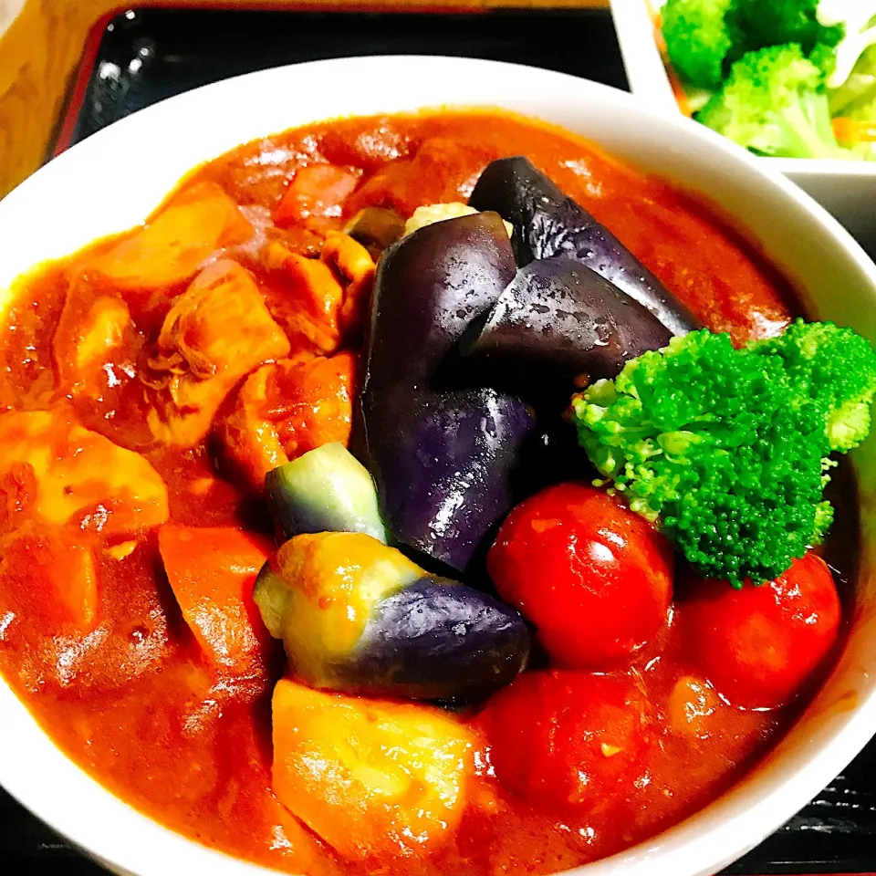 #チキンと茄子のトマトカレー|たまさん