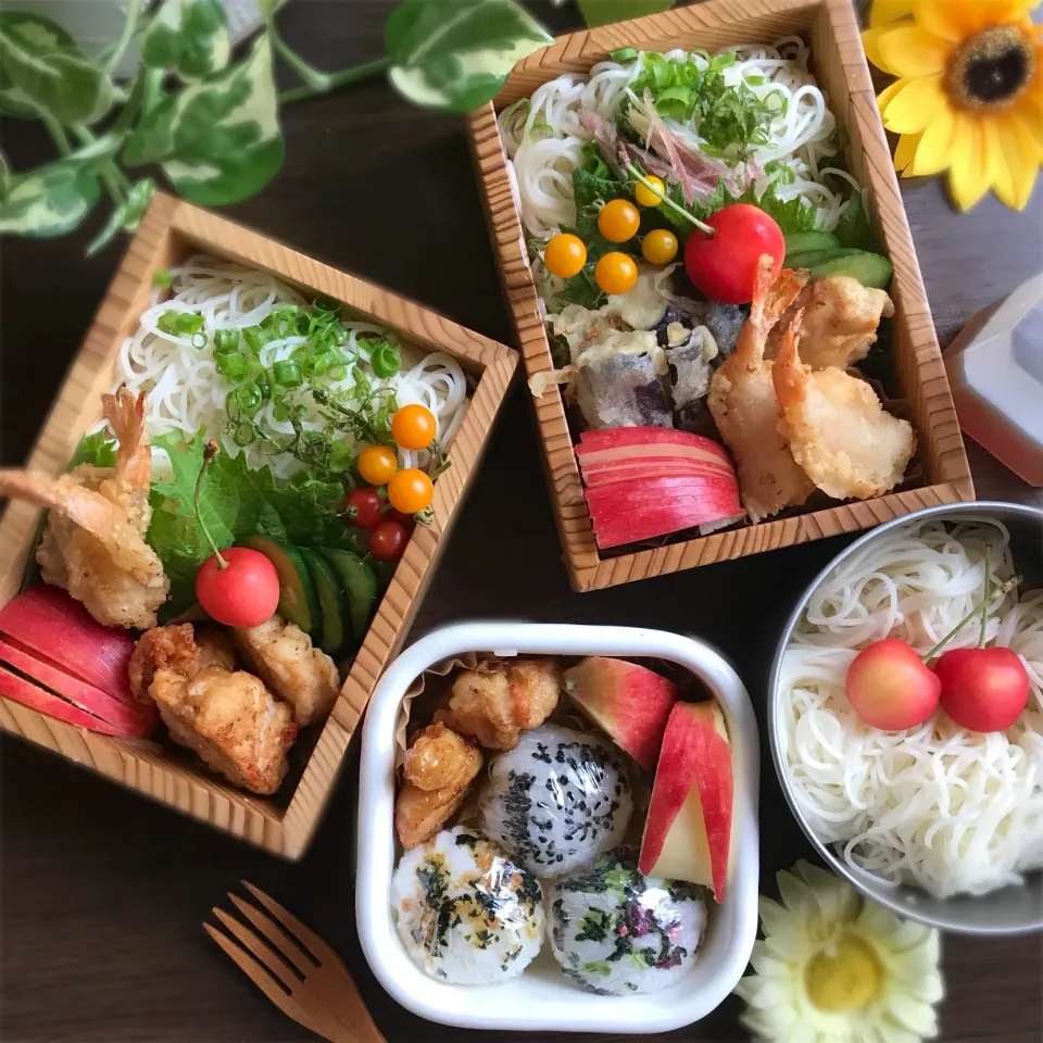 Snapdishの料理写真:サッパリと素麺弁当|さえちゃんさん