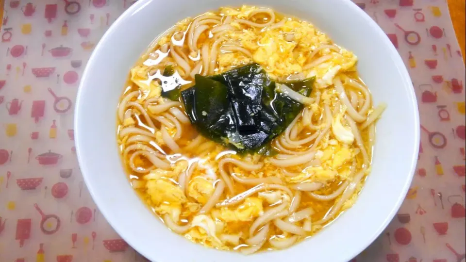 ６月３０日　わかめと卵のうどん|いもこ。さん