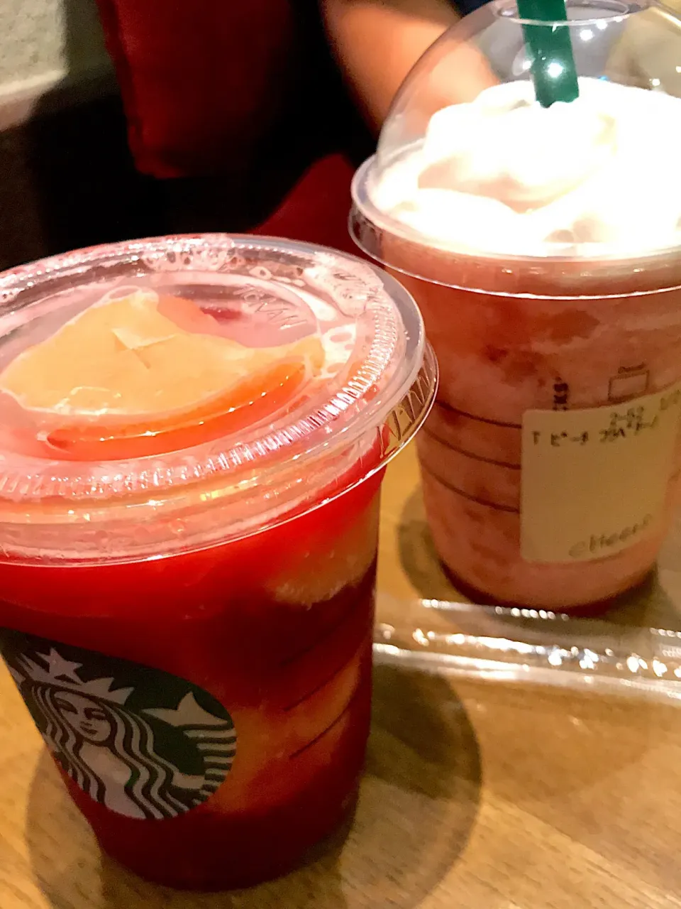 🍑ピーチピンクフラペチーノ  🍅グレープフルーツ&トマトフラペチーノ🍊|ch＊K*∀o(^^*)♪さん