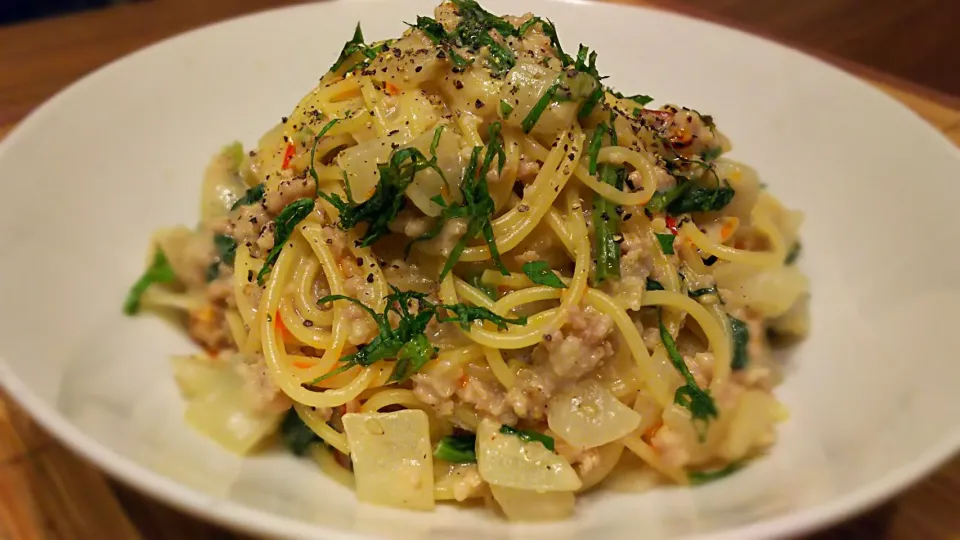 担々ｸﾘｰﾑﾊﾟｽﾀ～🍝
の晩ごはん✨|kaz(*･ω･)さん