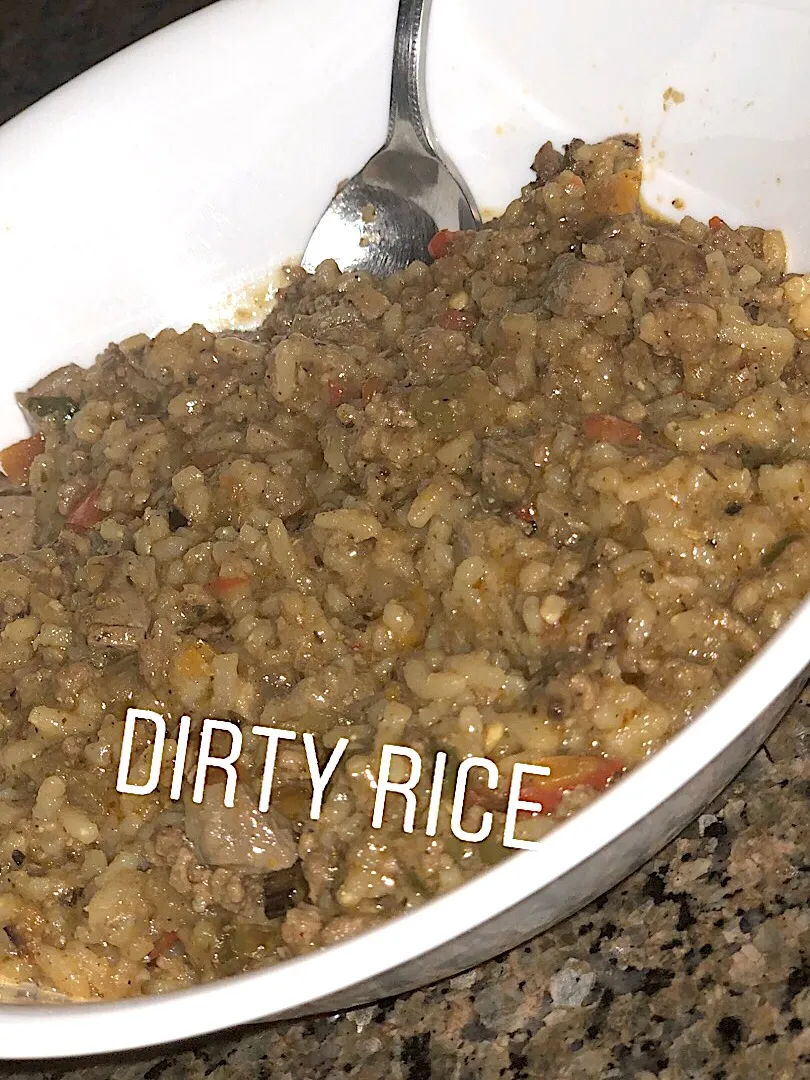 Beef Liver turkey sausage ground beef vegetables (Dirty Rice)|Tawanjaさん