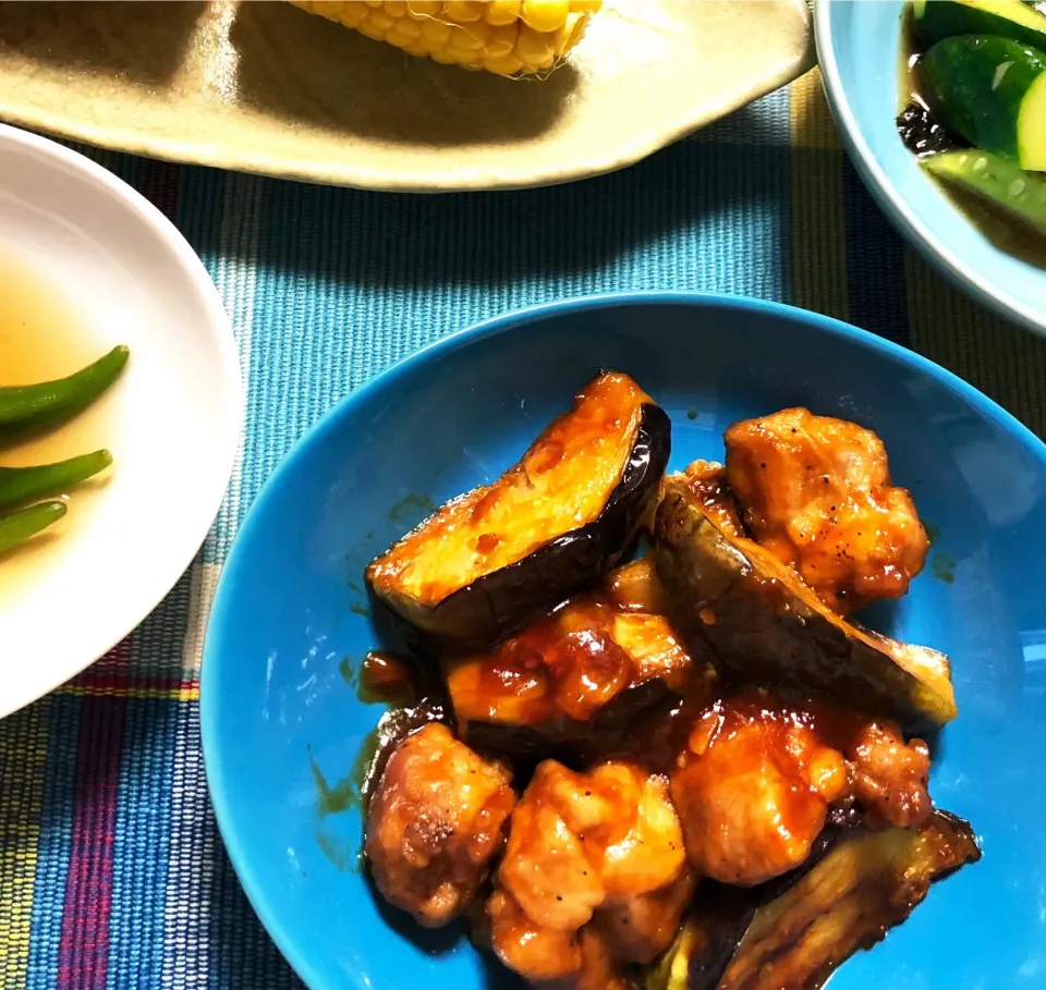 賀茂茄子と鶏モモのポン酢チャップ|Mitukoさん