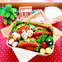 ホットドッグ🌭弁当•*¨*•.¸¸♬︎|hitominさん