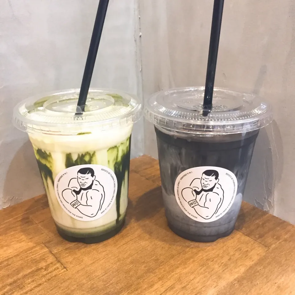 Uji  Maccha  Latte                                                    Black  Latte|ちゃみこさん