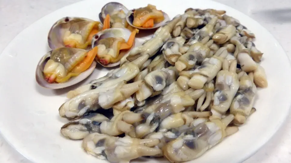 shellfish congee - razor clams and clams|steven z.y.さん