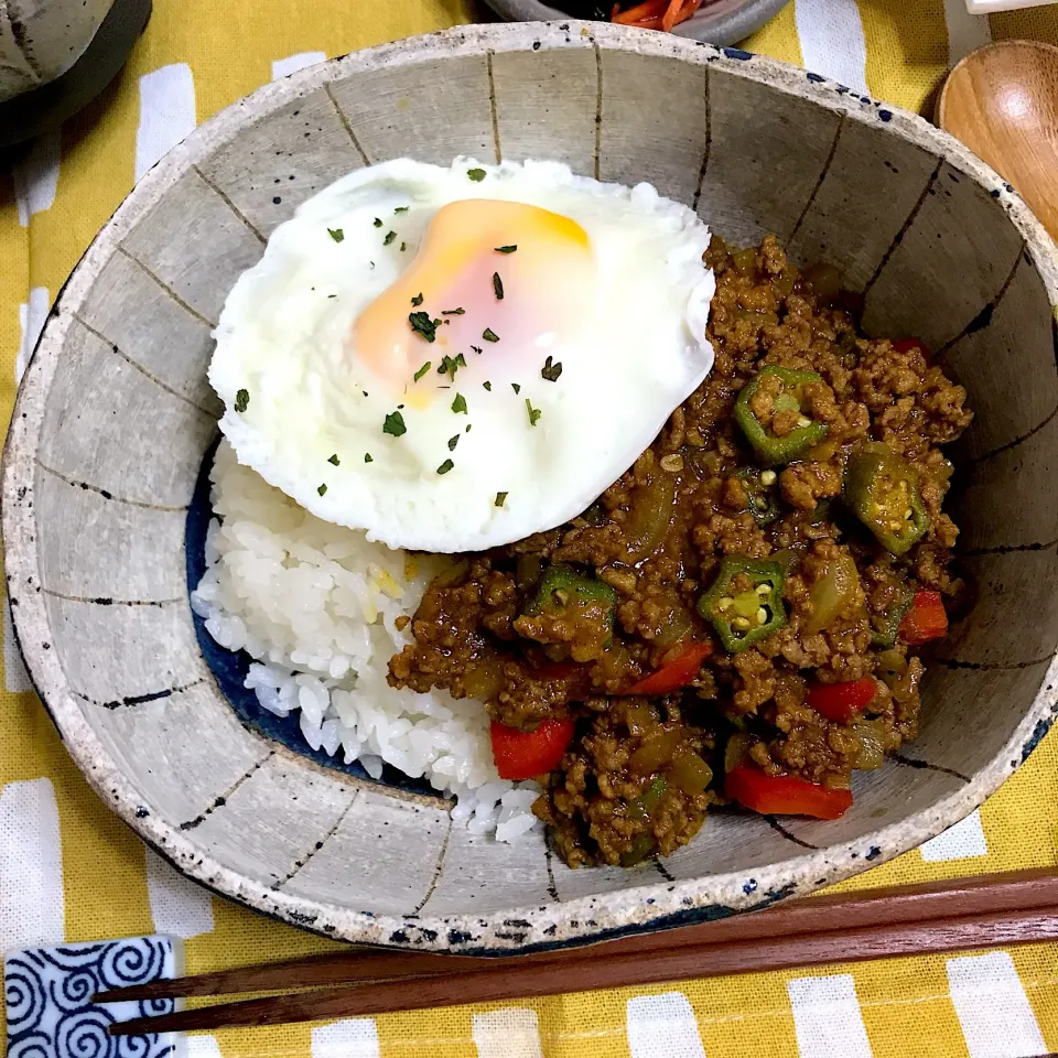 オクラ入りドライカレー|あさかさん