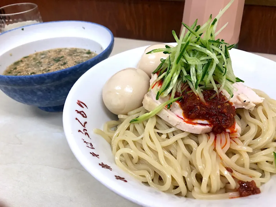 夏の辛つけ麺と味玉|tadaroさん