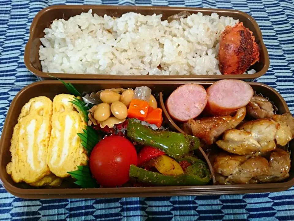 Snapdishの料理写真:☆今日のお昼ごはん☆ パパのお弁当作り始めました😊|hamamaさん