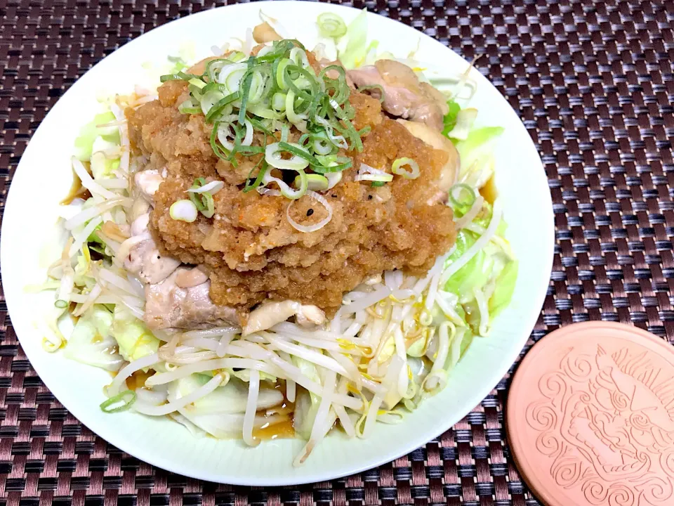 温野菜の鶏ももみぞれのせ
 #男の手料理 #肉料理|JOKER24さん