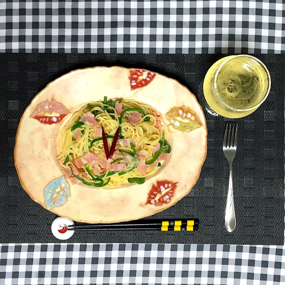 イタリアンスパゲティペペロンチーノ風!  (^-^)|Kei Satoさん