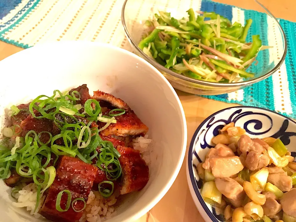 ゴーヤとミョウガの和え物 鶏肉とカシューナッツの炒め物|ななこさん