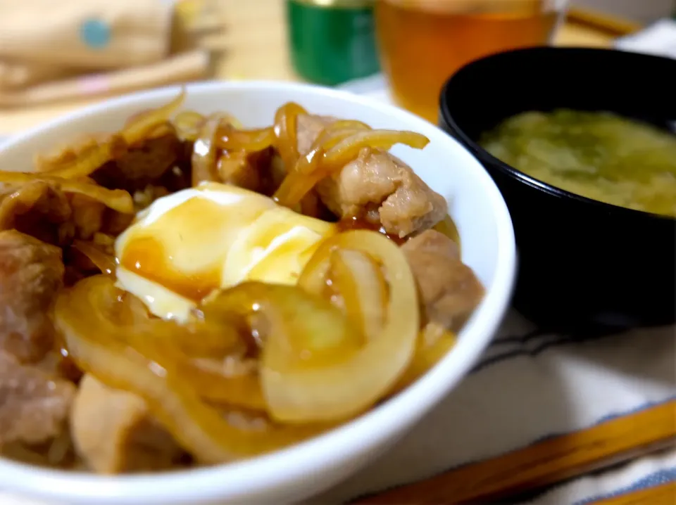 豚丼 さっぱり醤油あんかけ|よもぎさん