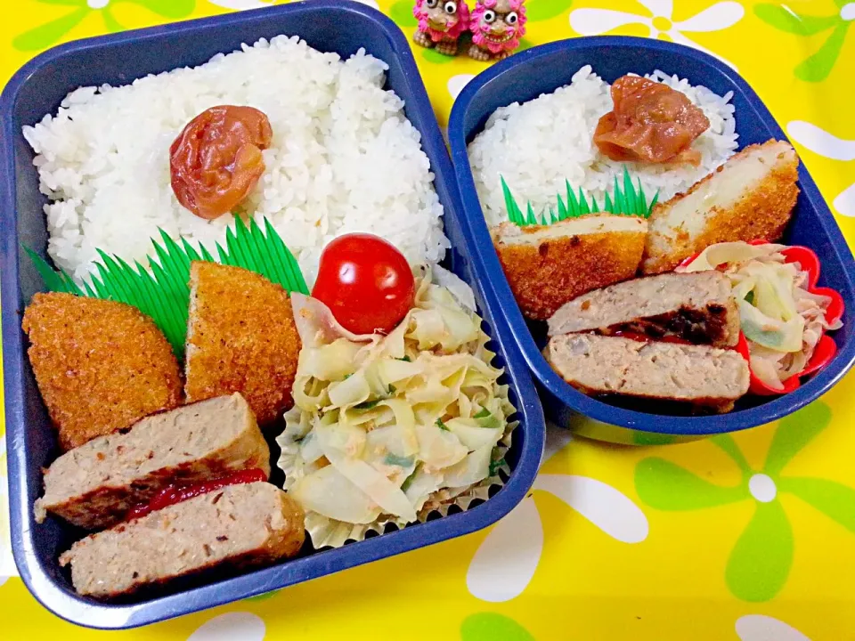 夫の弁当、娘の弁当|みどりさん