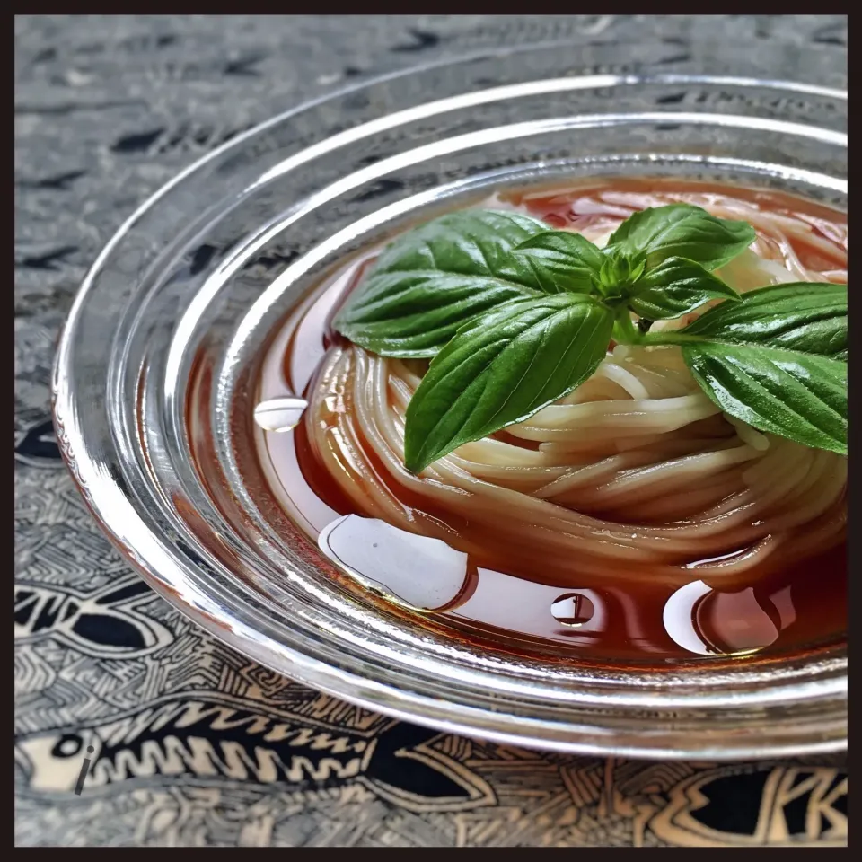 Snapdishの料理写真:みずほさんの料理 麺つゆとトマトジュースで簡単トマト素麺🍅|izoomさん