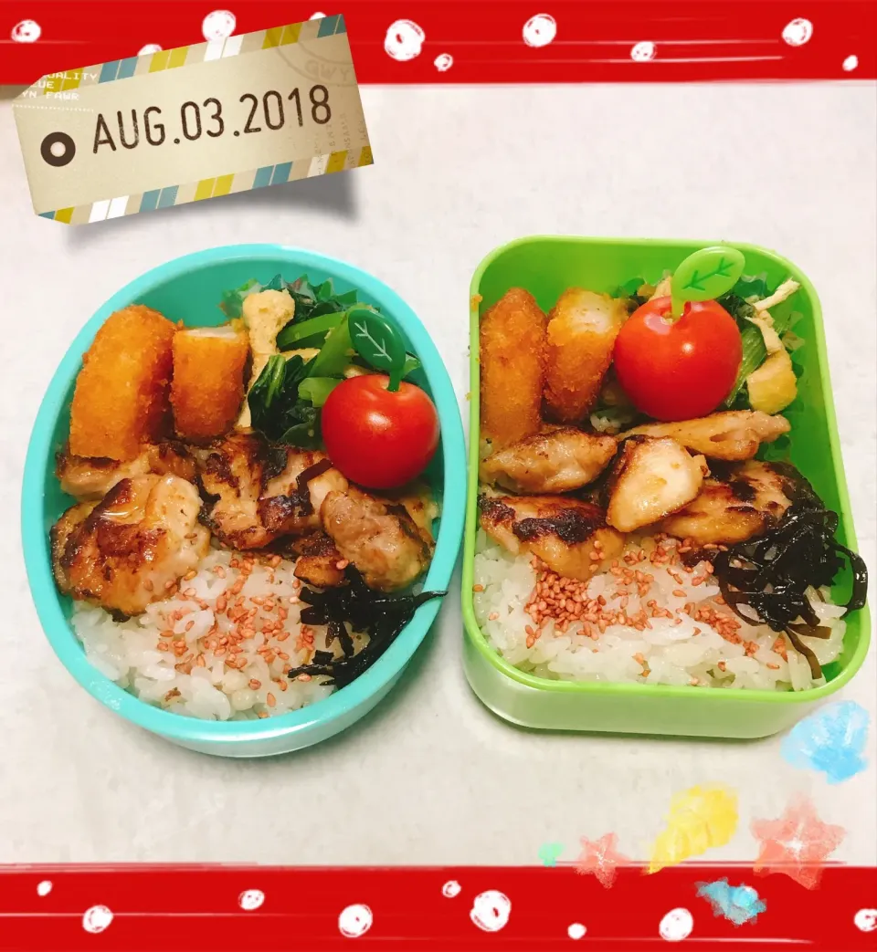 Snapdishの料理写真:2018/8/3   #夏休み  #お弁当|もっさんさん