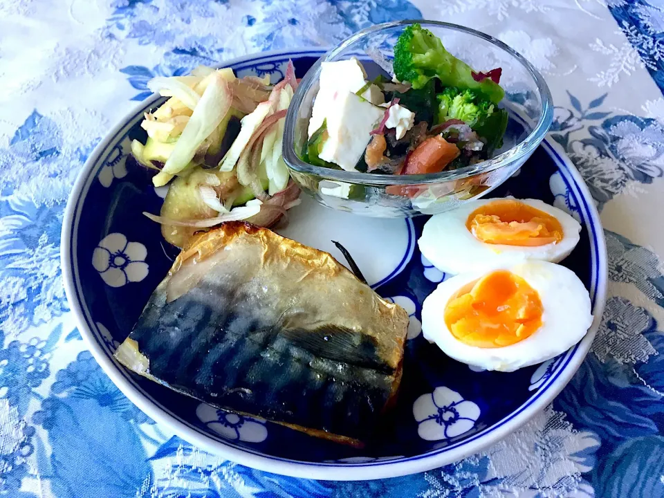 水茄子とミョウガの塩糀漬け
鯖の塩焼き等|Ayuさん