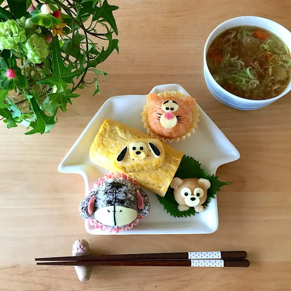 Snapdishの料理写真:ツムツム朝ごはん|jarinkoさん