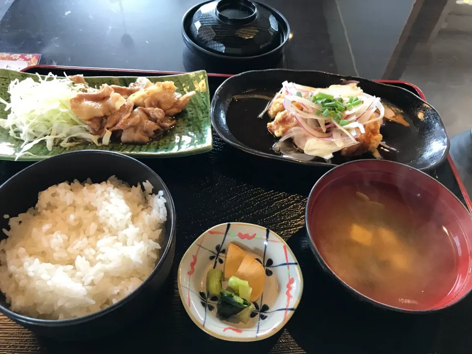 豚生姜焼きと唐揚げ|手品先輩さん