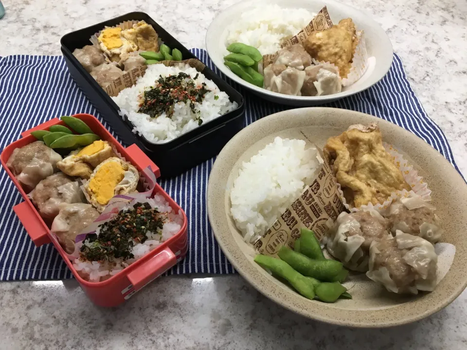 2018/8/6パパ弁&高三長女弁&夏休みプレートランチ|あくびママさん