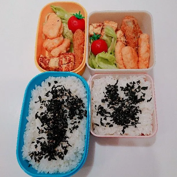 8/7(火)の二人弁当🍱
次女が、今日はいらないらしく、帰省してる長女の🍱に…|ふみぃさん