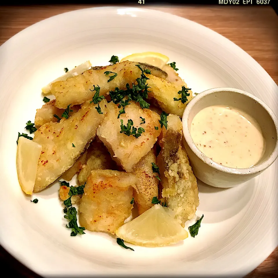 タラのソテー。Sautéed cod with Grained mustard sauce|toyamadaさん