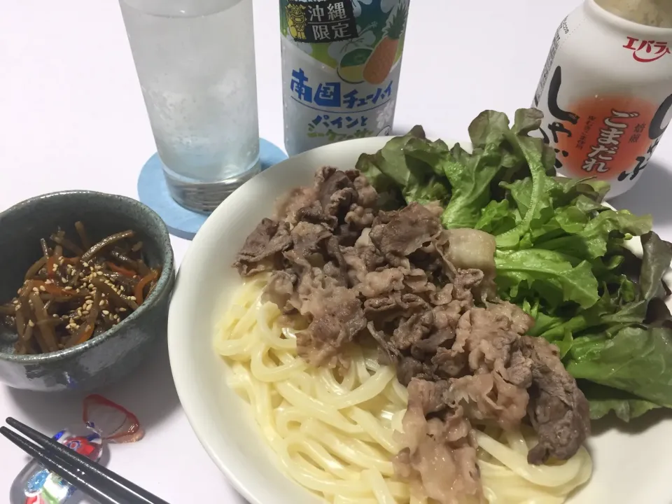 今宵は、牛サラダうどん🥗
#牛サラダうどん
#きんぴらごぼう|Kojiさん