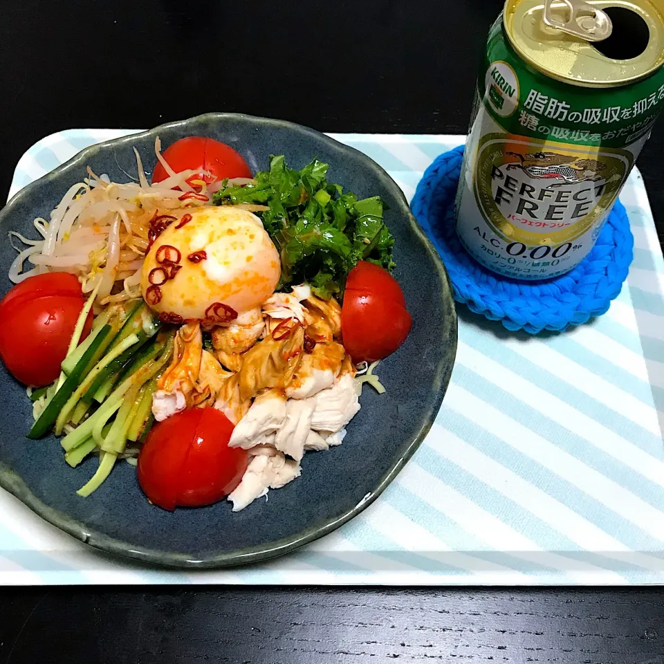 ケールとささみの冷やし坦々麺|ちかさん