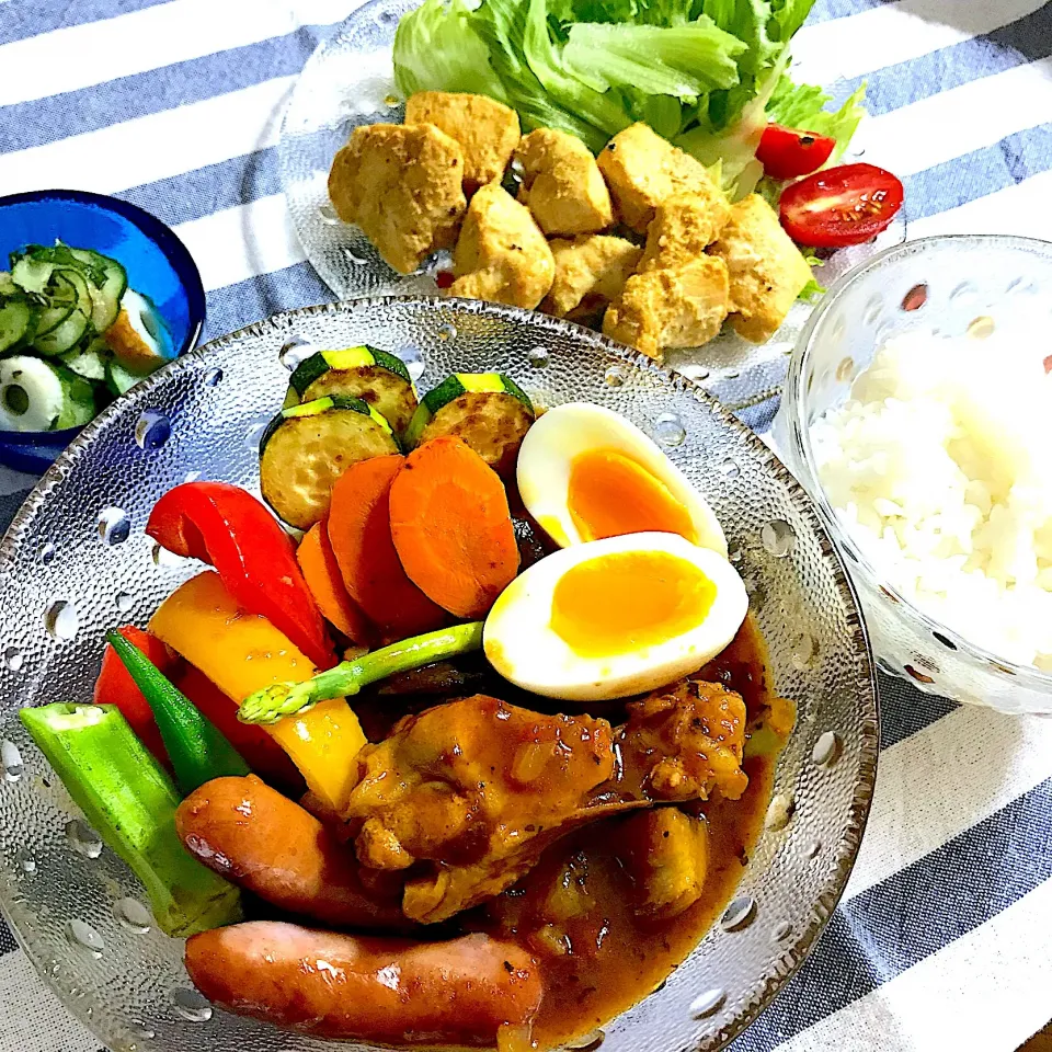 Snapdishの料理写真:野菜たっぷりスープカレー#家カレー #スープカレー#カレー🍛|ざきやまさん